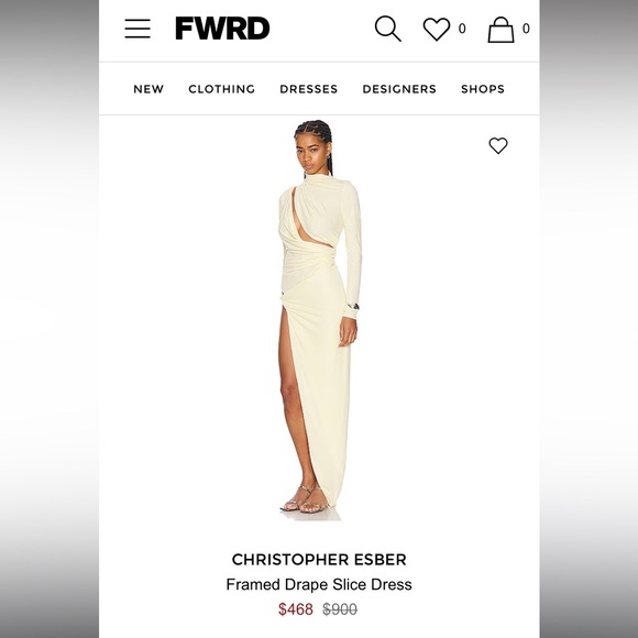 Christopher Esber Cream Cut-Out Dress - Picture 5 of 10